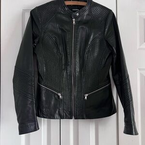 Danier Black Leather Moto Jacket size XS (fits like S)